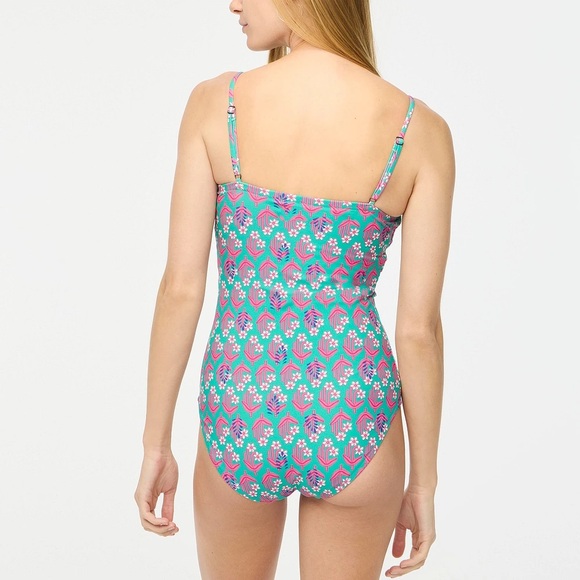 J.Crew Smocked One Piece Swimsuit - Picture 3 of 4